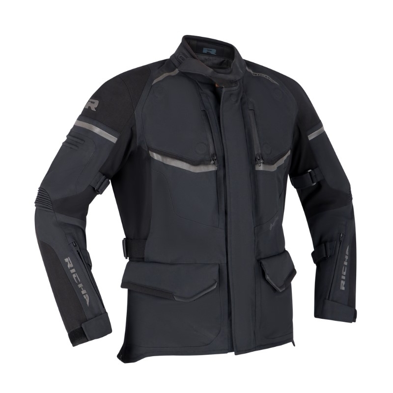 Ženske motociklističke jakne RICHA Atlantic 2 Gore-Tex, crna rasprodaja