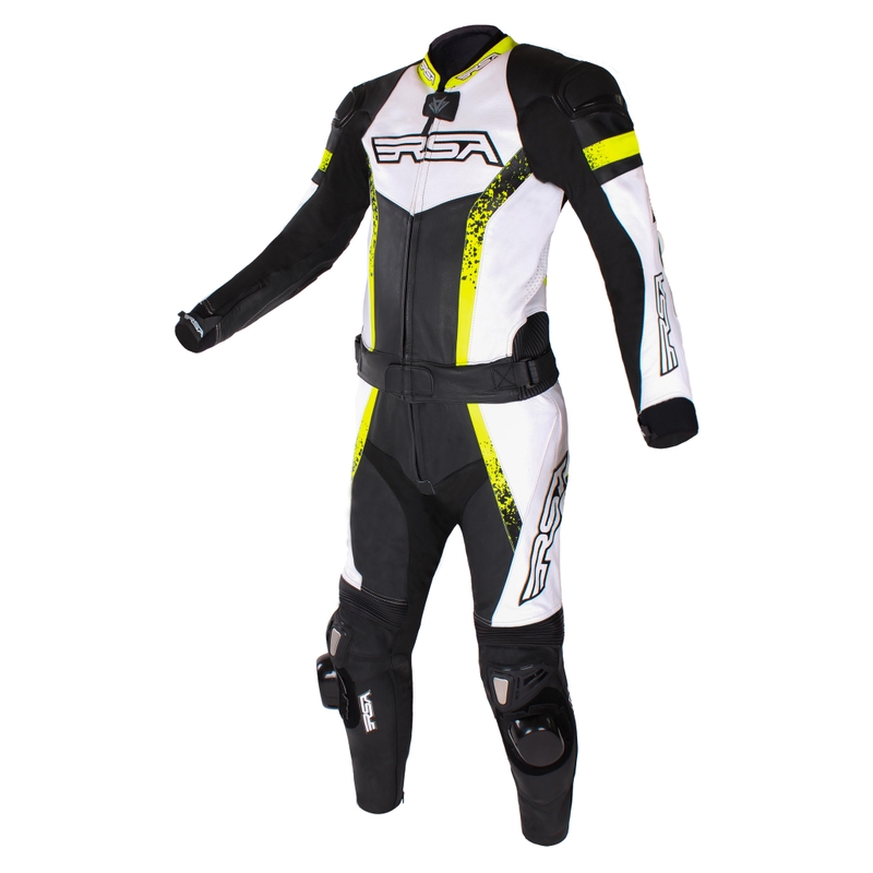 Motorističko odijelo RSA Imola 2 crno-bijelo-fluo žuto rasprodaja