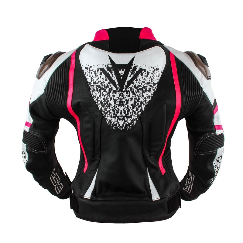 Ženske motociklističke jakne RSA Flow III Crno-Bijelo-Fluo Pink rasprodaja