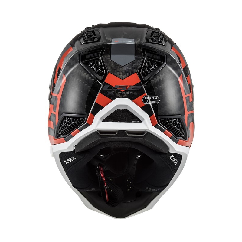 Motocross kaciga LS2 MX703 C X-Force Barrier HV crna-siva-crvena-žuta