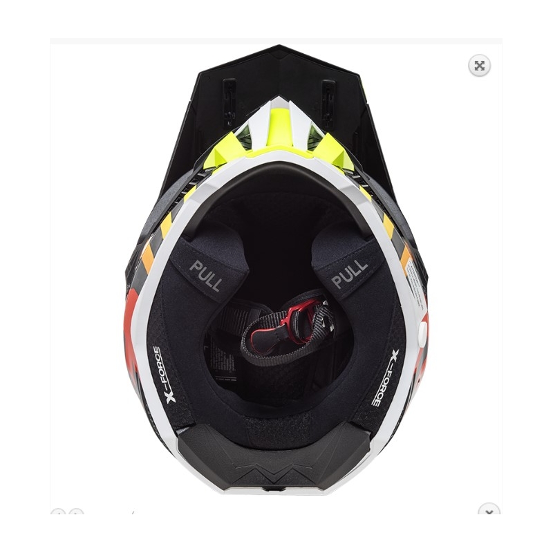 Motocross kaciga LS2 MX703 C X-Force Barrier HV crna-siva-crvena-žuta