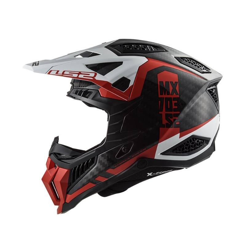 Motocross kaciga LS2 MX703 C X-Force Victory crno-crveno-bijela