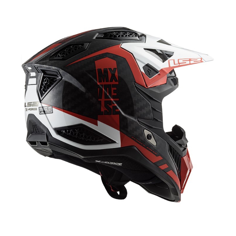 Motocross kaciga LS2 MX703 C X-Force Victory crno-crveno-bijela