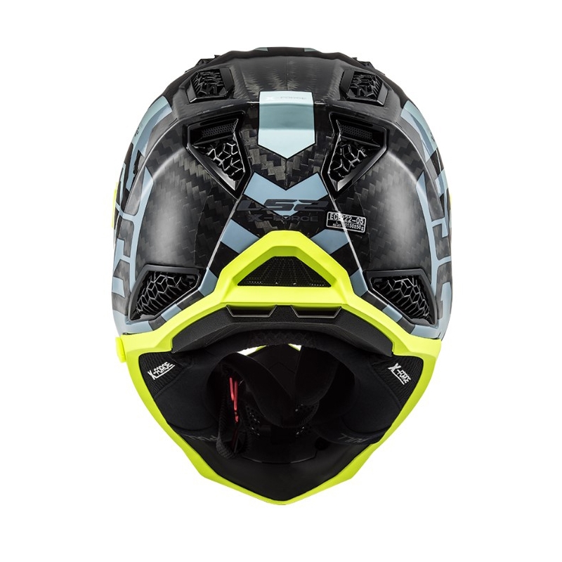 Motocross kaciga LS2 MX703 C X-Force Barrier crna-plava-fluo žuta