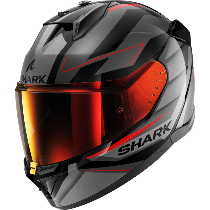 Integralna motociklistička kaciga SHARK D-SKWAL 3 Sizler crno-sivo-crvena mat