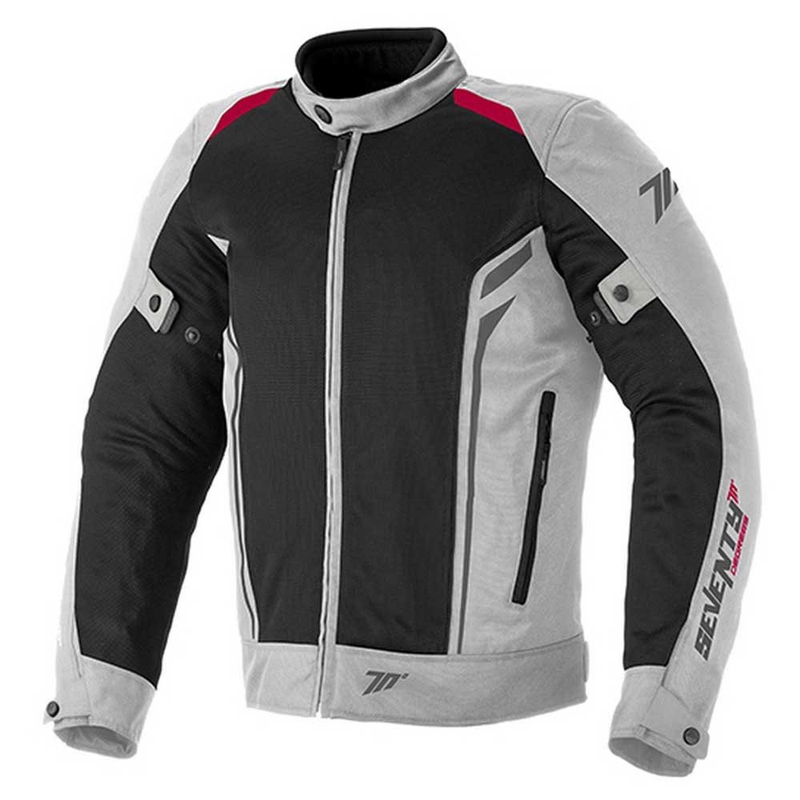 Motociklistička jakna SEVENTY DEGREES SD-JT32 crno-sivo-crvena