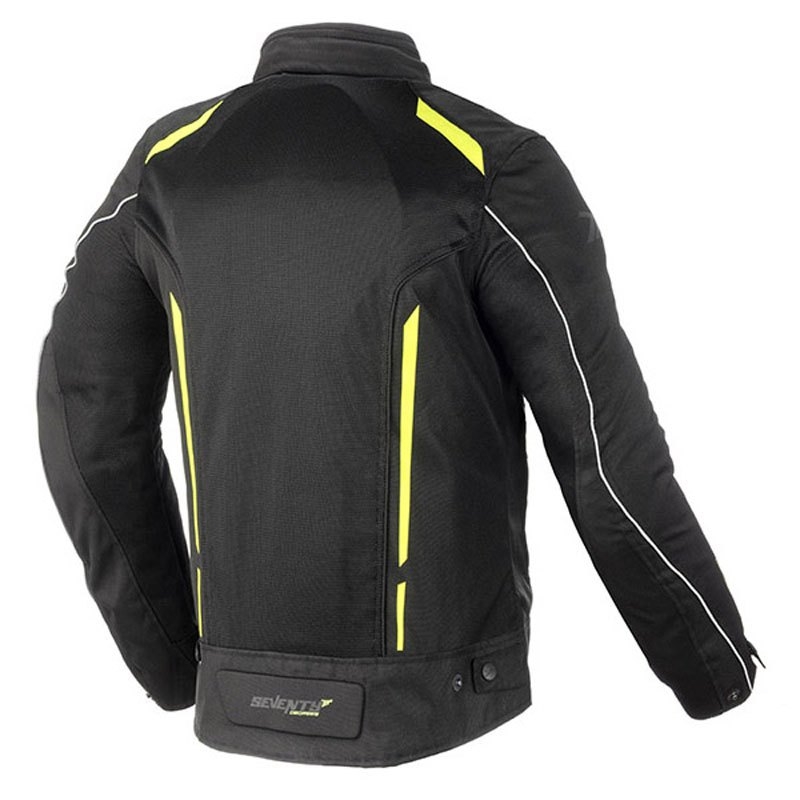 Motociklistička jakna SEVENTY DEGREES SD-JT32 crno-fluo žuta