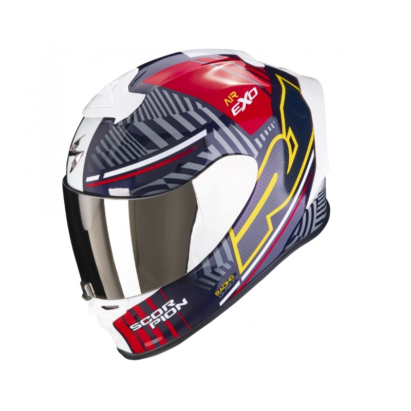 Scorpion EXO-R1 EVO Air Victory integralna kaciga crveno-plavo-žuta