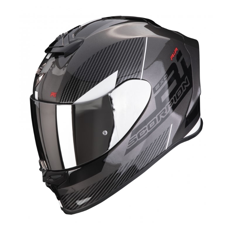 Integralna motociklistička kaciga Scorpion EXO-R1 EVO AIR FINAL srebrno-crno-bijela