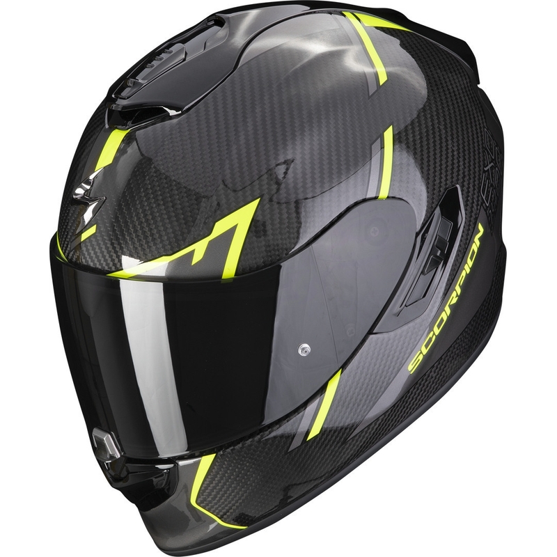 Full face kaciga Scorpion EXO-1400 EVO Carbon Air Kendal crno-fluo žuta