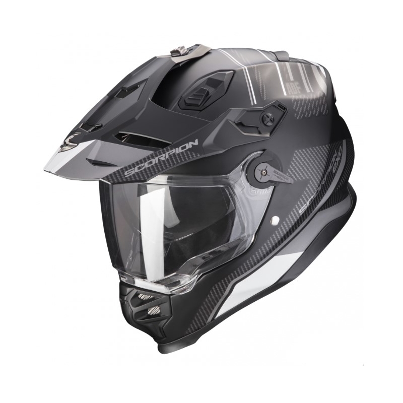 Enduro motoristička kaciga SCORPION ADF-9000 AIR Desert crno-srebrna rasprodaja