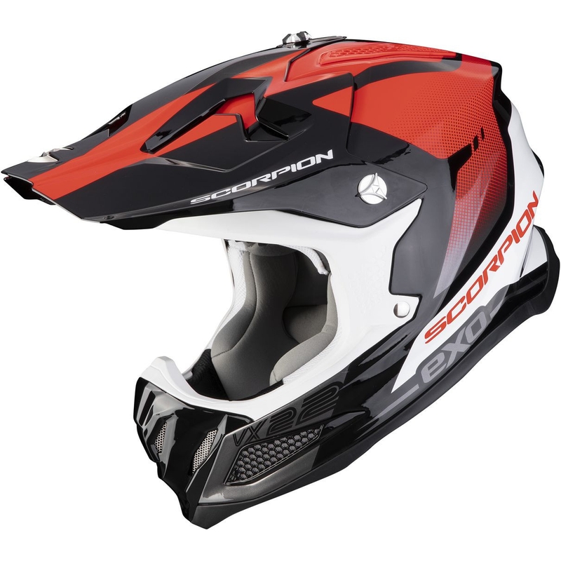 Scorpion VX-22 Air Attis motocross kaciga crno-bijelo-crvena