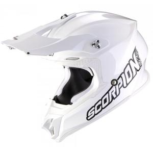 Scorpion VX-16 EVO AIR Čvrsta bijela kaciga za motocross