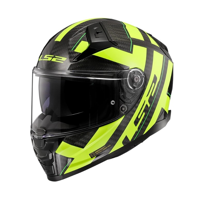 Integralna motociklistička kaciga LS2 FF811 Vector II C Strong crno-fluo žuta