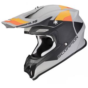 Scorpion VX-16 EVO AIR SPECRUM kaciga za motocross crno-sivo-narančasta