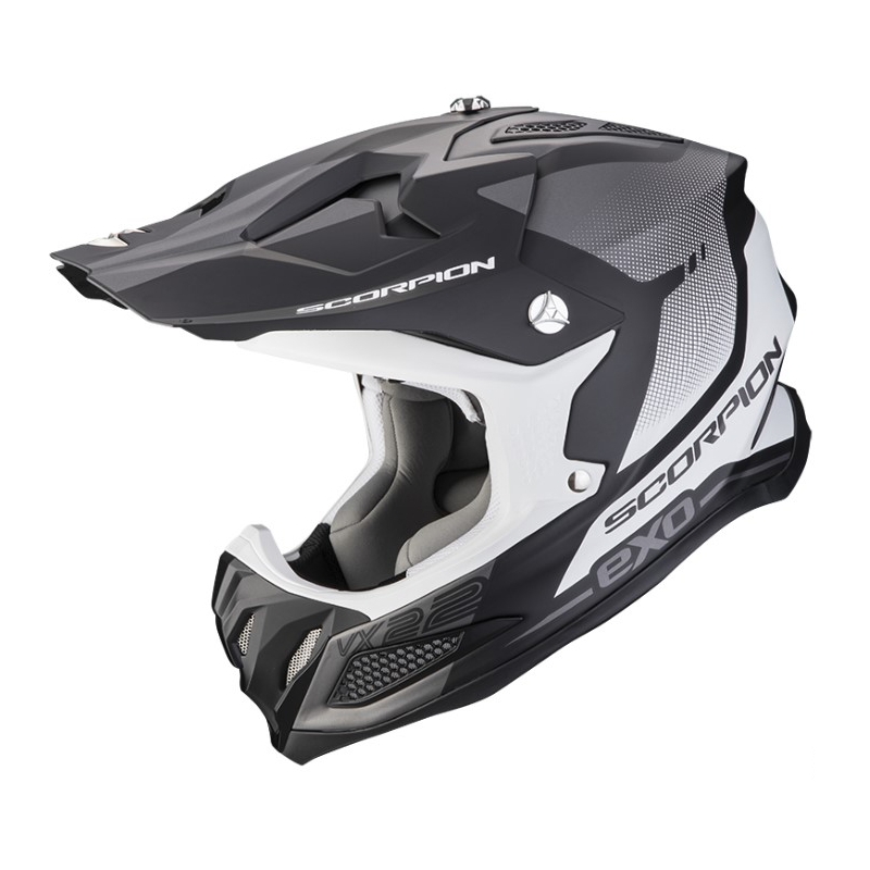 Scorpion VX-22 Air Attis motocross kaciga crno-srebrna