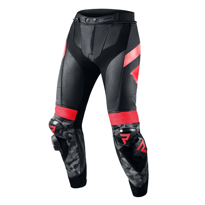 Motorističke hlače Rebelhorn Rebel 22 crno-fluo crvene rasprodaja