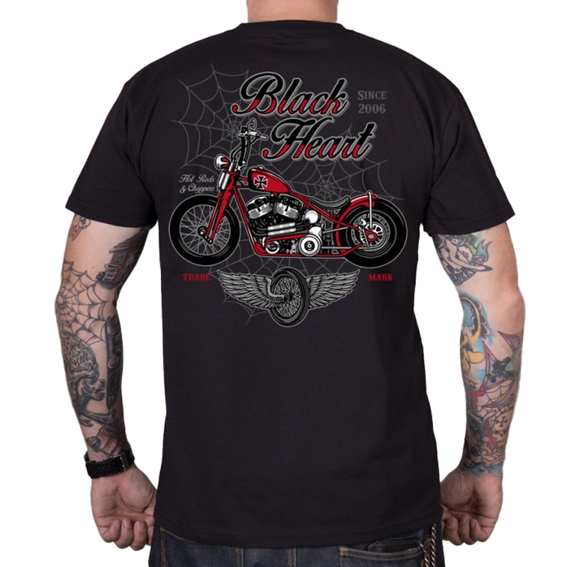Muška majica kratkih rukava Black Heart Red Baron Chopper