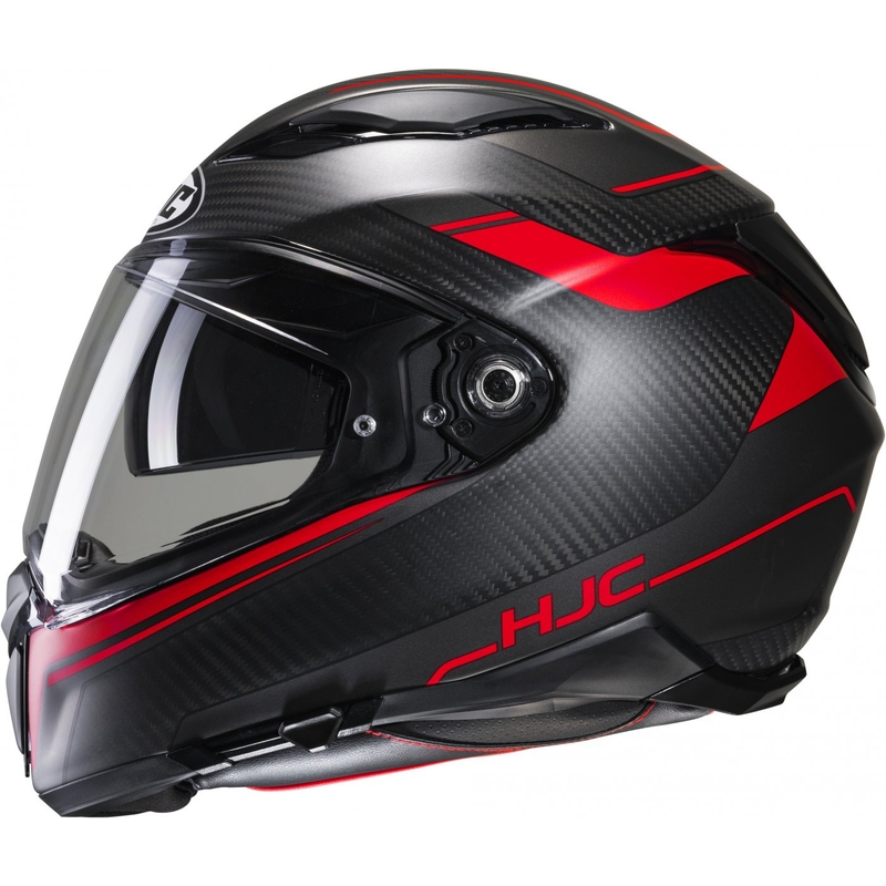 Integralna moto kaciga HJC F70 Carbon Ubis MC1SF crno-crvena