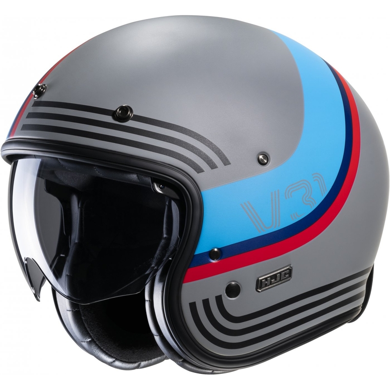 HJC V31 Byron MC21SF otvorena motociklistička kaciga crvena-plava-crna-siva