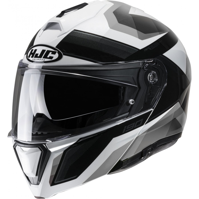 Motociklistička kaciga na preklop HJC i90 Lark MC10 crno-sivo-bijela
