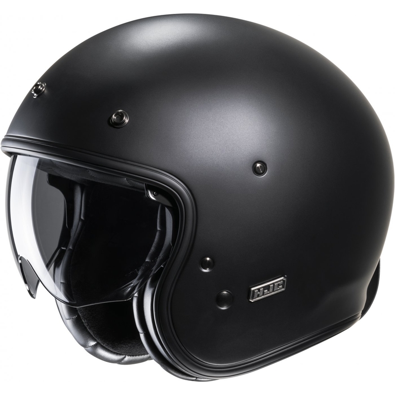 Otvorena motociklistička kaciga HJC V31 Solid poluravna crna