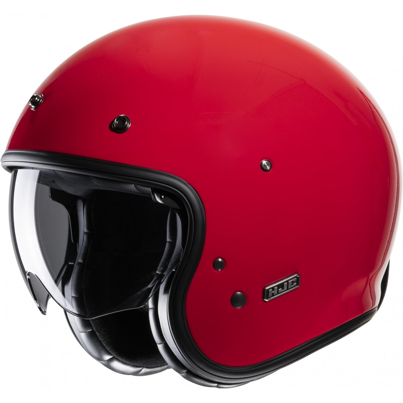 Otvorena motociklistička kaciga HJC V31 Jednobojna crvena
