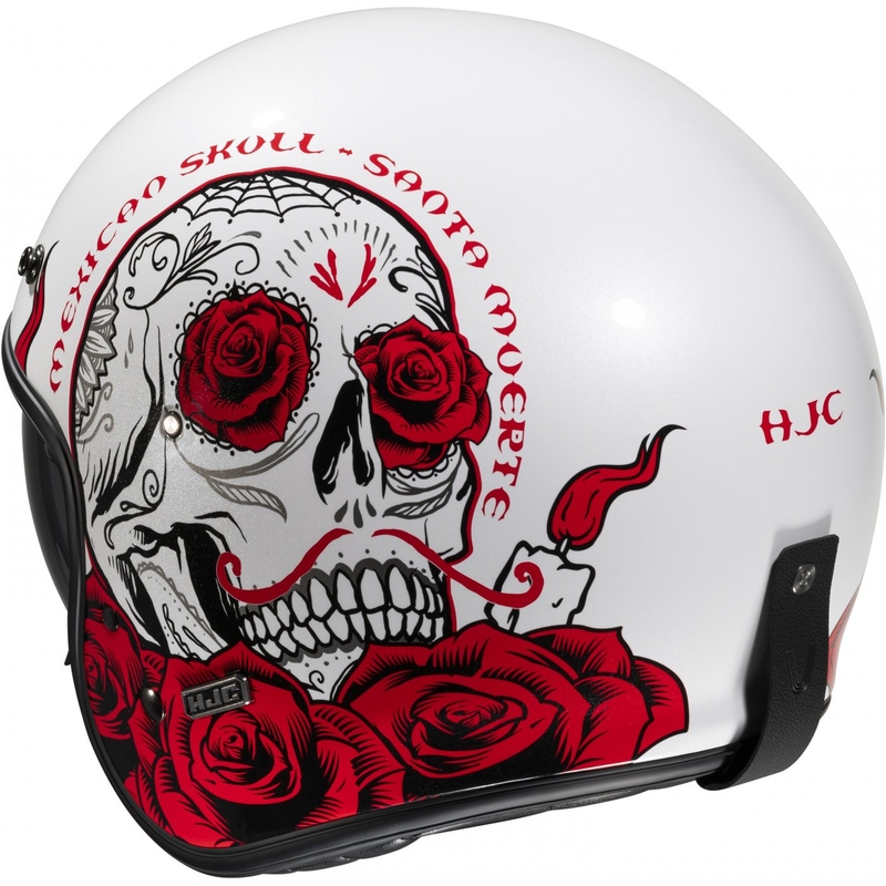 Otvorena motociklistička kaciga HJC V31 Desto MC1 bijelo-crno-crvena