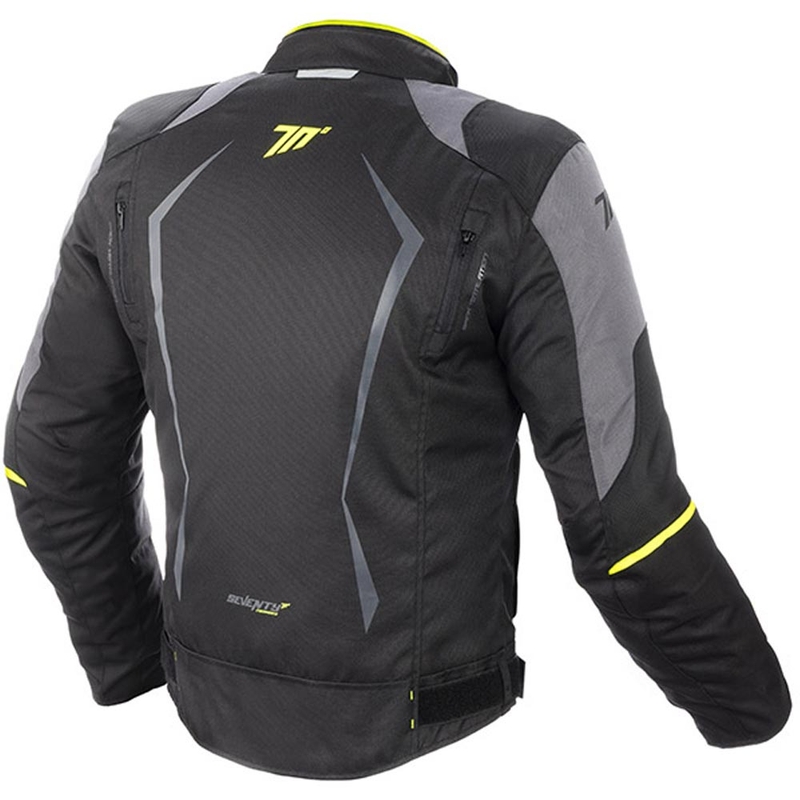Motociklistička jakna SEVENTY DEGREES SD-JR47 crna-siva-fluo žuta