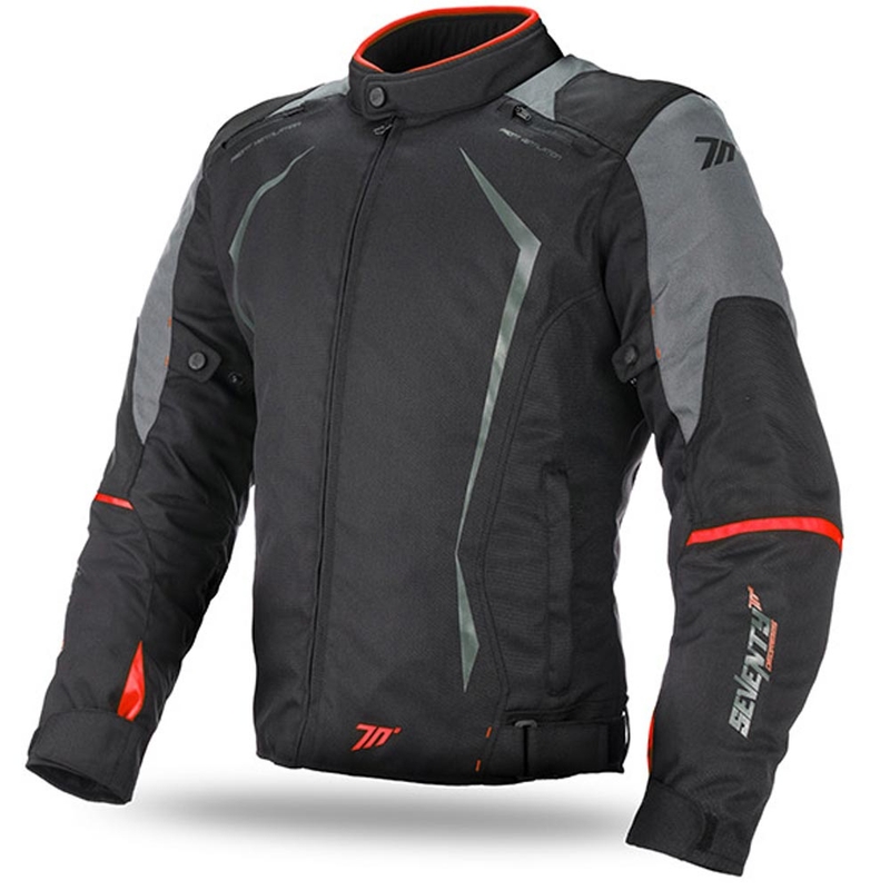 Motociklistička jakna SEVENTY DEGREES SD-JR47 crno-sivo-crvena