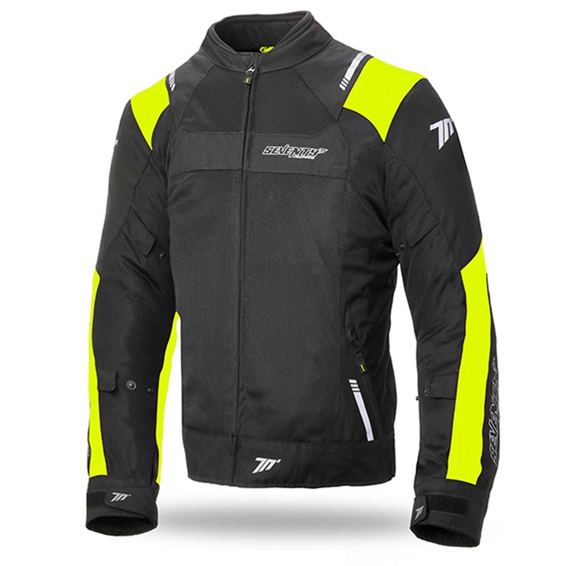 Motociklistička jakna SEVENTY DEGREES SD-JR52 crno-fluo žuta rasprodaja