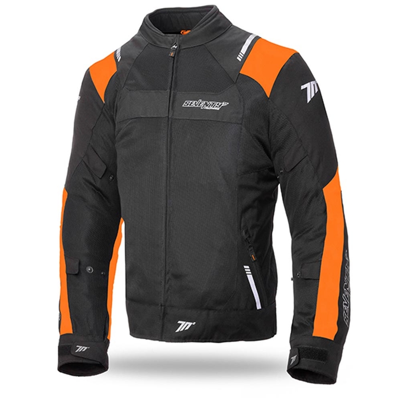 Motociklistička jakna SEVENTY DEGREES SD-JR52 crno-narančasta rasprodaja