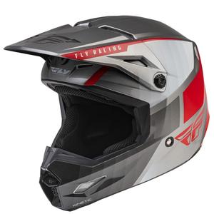 Motocross kaciga FLY Racing Kinetic Drift sivo-crvena