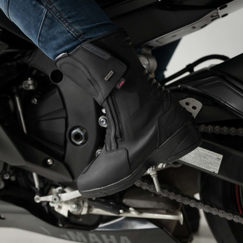 Ženske motorističke čizme Ozone Rapid crne mat