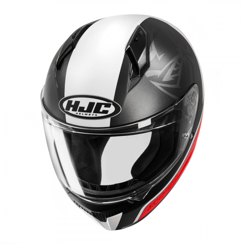 HJC C10 Fabio Quartararo 20 MC1SF motociklistička kaciga s punim licem crno-bijelo-crvena