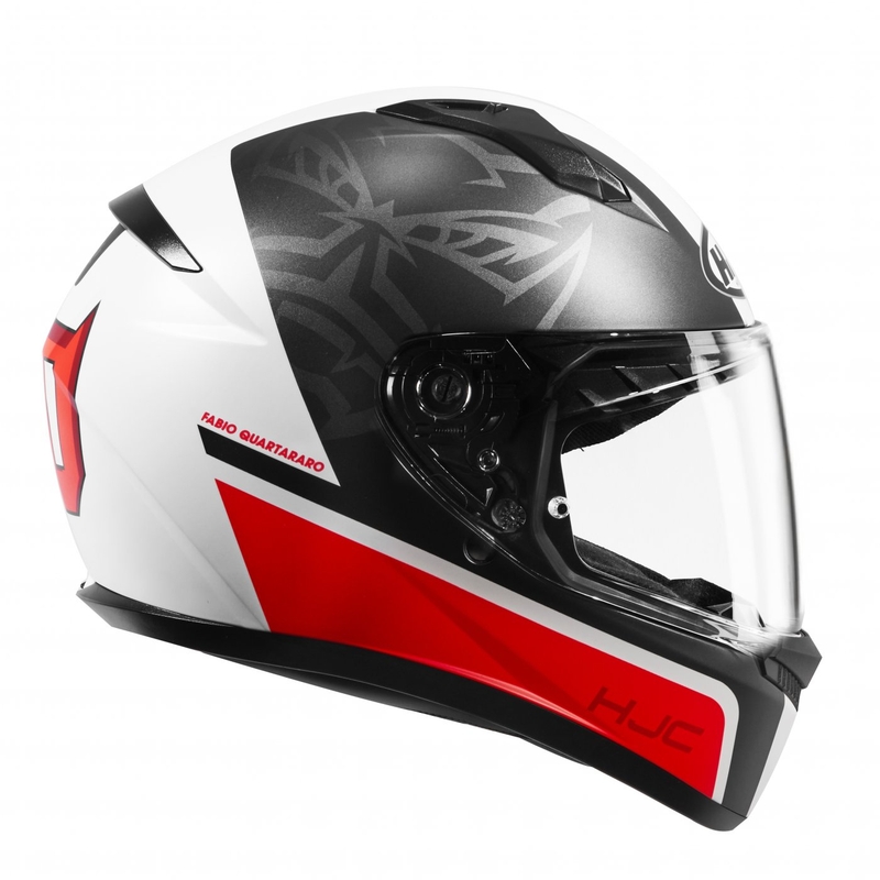 HJC C10 Fabio Quartararo 20 MC1SF motociklistička kaciga s punim licem crno-bijelo-crvena