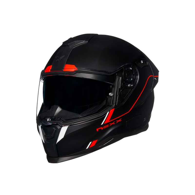 Integralna motociklistička kaciga NEXX SX.100R Frenetic crno-crvena rasprodaja