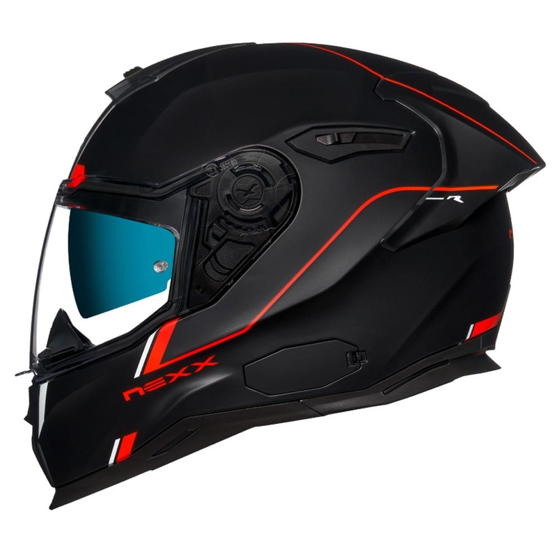 Integralna motociklistička kaciga NEXX SX.100R Frenetic crno-crvena rasprodaja