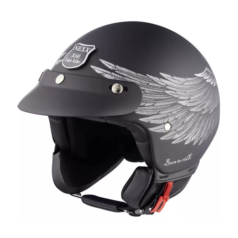 Otvorena motociklistička kaciga Nexx X.60 Eagle Rider crno-srebrna rasprodaja