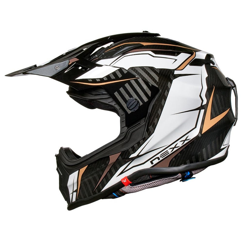 Enduro kaciga NEXX X.WRL Atika crno-bijelo-zlatna rasprodaja
