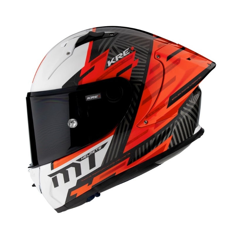 Integralna motociklistička kaciga MT FF103PLUSC KRE+ Carbon Brush A5 crno-bijelo-crvena