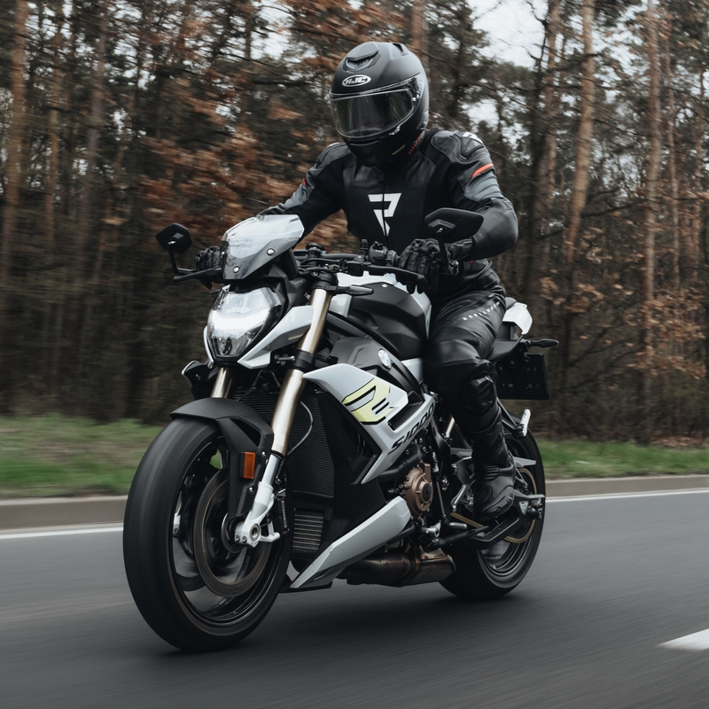 Kožna motoristička jakna Rebelhorn Veloce crno-fluo crvena