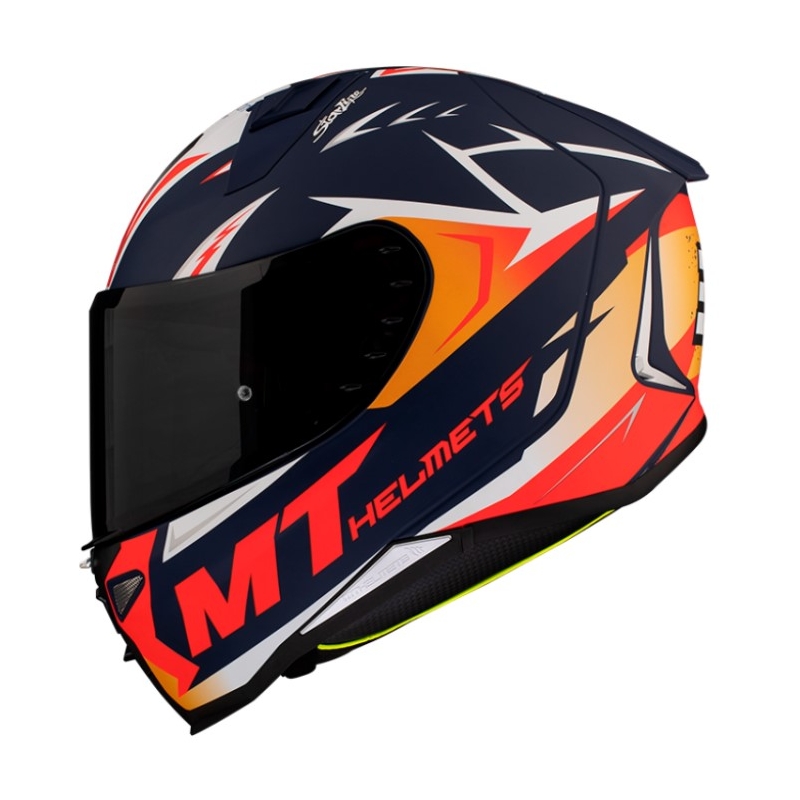 Integralna motociklistička kaciga MT FF110 Revenge 2 Acosta A37 plavo-bijelo-narančasta mat