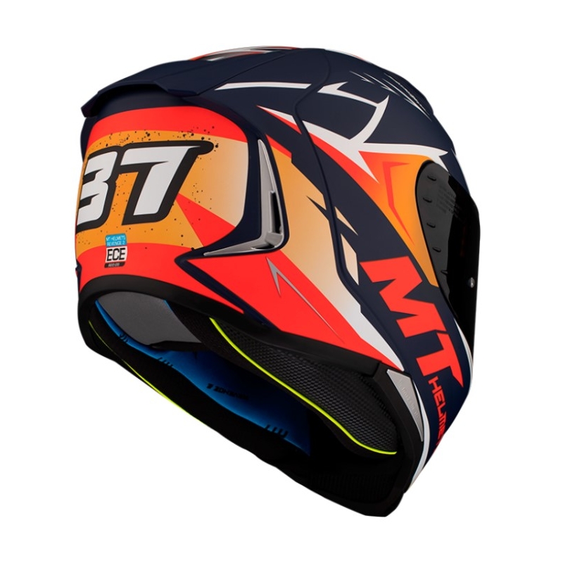 Integralna motociklistička kaciga MT FF110 Revenge 2 Acosta A37 plavo-bijelo-narančasta mat