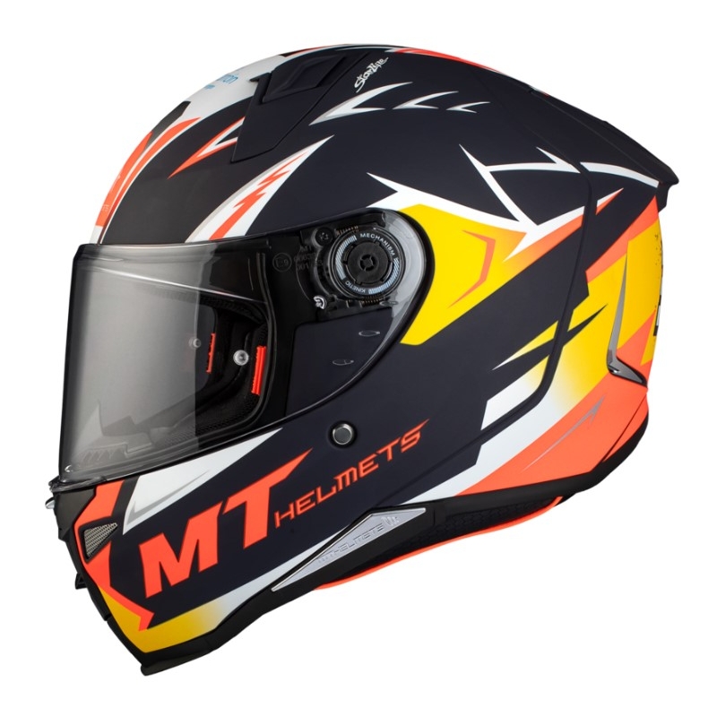 Integralna motociklistička kaciga MT FF110 Revenge 2 S Acosta A37 crno-narančasto-bijela mat