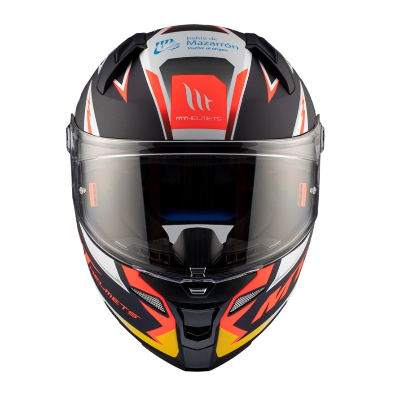 Integralna motociklistička kaciga MT FF110 Revenge 2 S Acosta A37 crno-narančasto-bijela mat