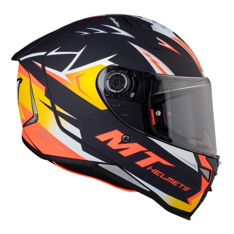 Integralna motociklistička kaciga MT FF110 Revenge 2 S Acosta A37 crno-narančasto-bijela mat