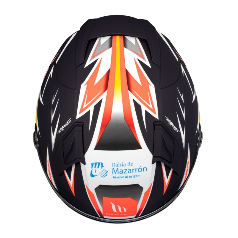 Integralna motociklistička kaciga MT FF110 Revenge 2 S Acosta A37 crno-narančasto-bijela mat