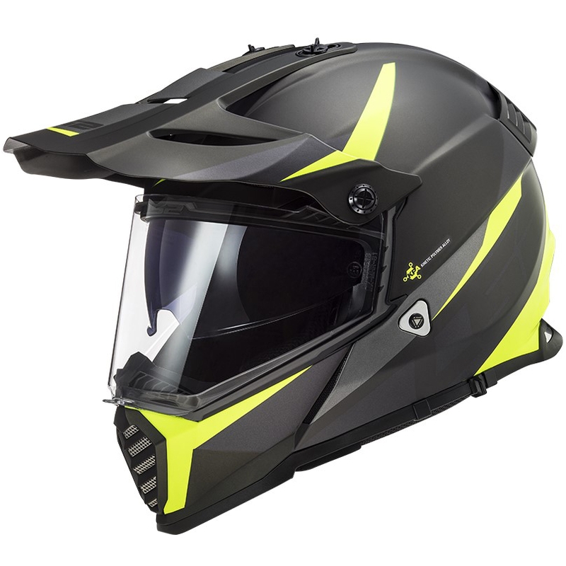 Enduro kaciga LS2 MX436 Pioneer EVO Router crno-fluo žuta