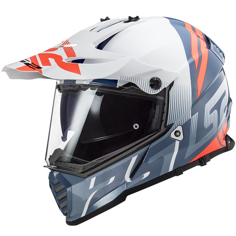 Enduro kaciga LS2 MX436 Pioneer EVO Evolve bijelo-plavo-narančasta
